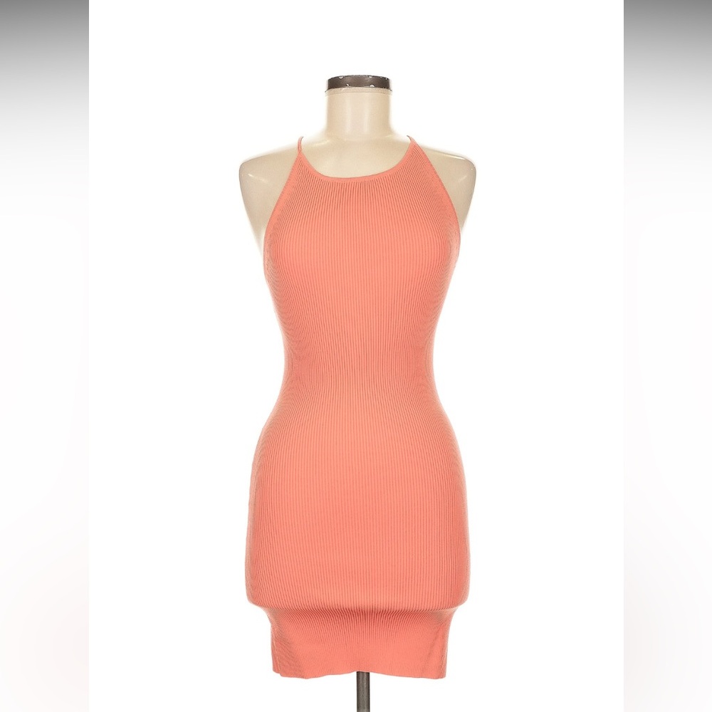 Olivaceous Coral Midi Dress